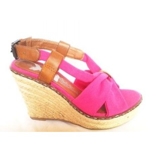 Sandále platformové textil 02