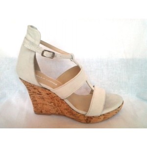 Sandále platformy nubuk