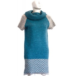 Šaty pletené s bordúrou 001 Šaty pletené s bordúrou 001